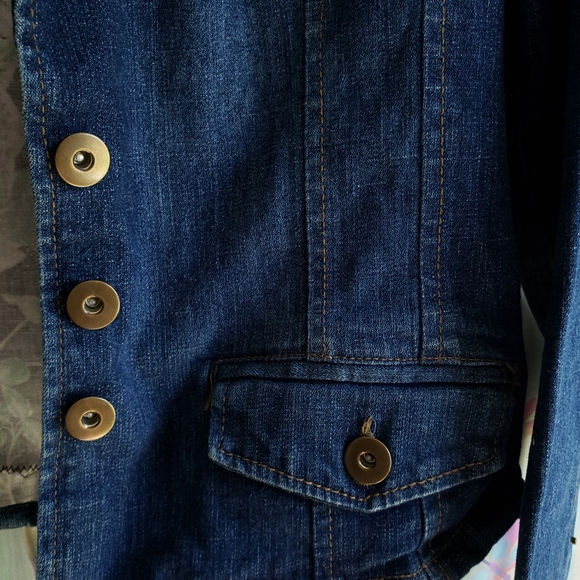 Sold Reworked Artsy Denim Jacked Back Cut Out - Picture 8 of 12